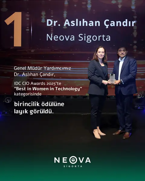 Neova'dan Dr. Aslıhan Çandır'a IDC CIO Awards'ta 'Best in Women in Technology' Ödülü