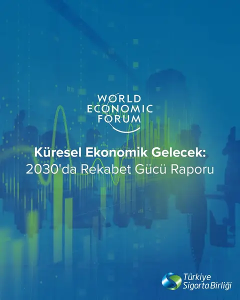 Dünya Ekonomik Forumu raporu duyuru kartı, Türkiye Sigorta Birliği logosuyla