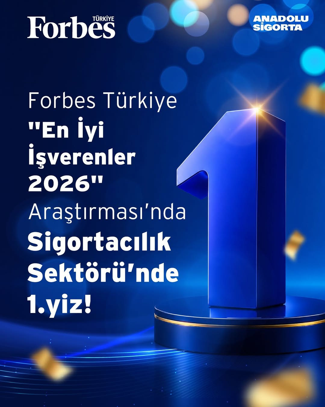 A top insurance company celebrates its ranking in Forbes Türkiye's 2026 Best Employers list.